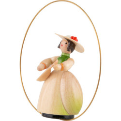Schaarschmidt Hut-Dame mit Mandoline im Ring - 6 cm
