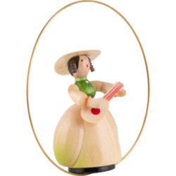 Schaarschmidt Hut-Dame mit Mandoline im Ring - 6 cm