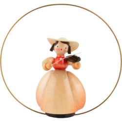 Schaarschmidt Hat Lady with Violin in Ring - 6 cm / 2.4 inch