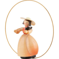 Schaarschmidt Hut-Dame mit Geige im Ring - 6 cm