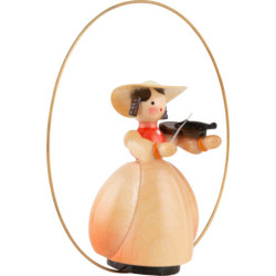 Schaarschmidt Hat Lady with Violin in Ring - 6 cm / 2.4 inch