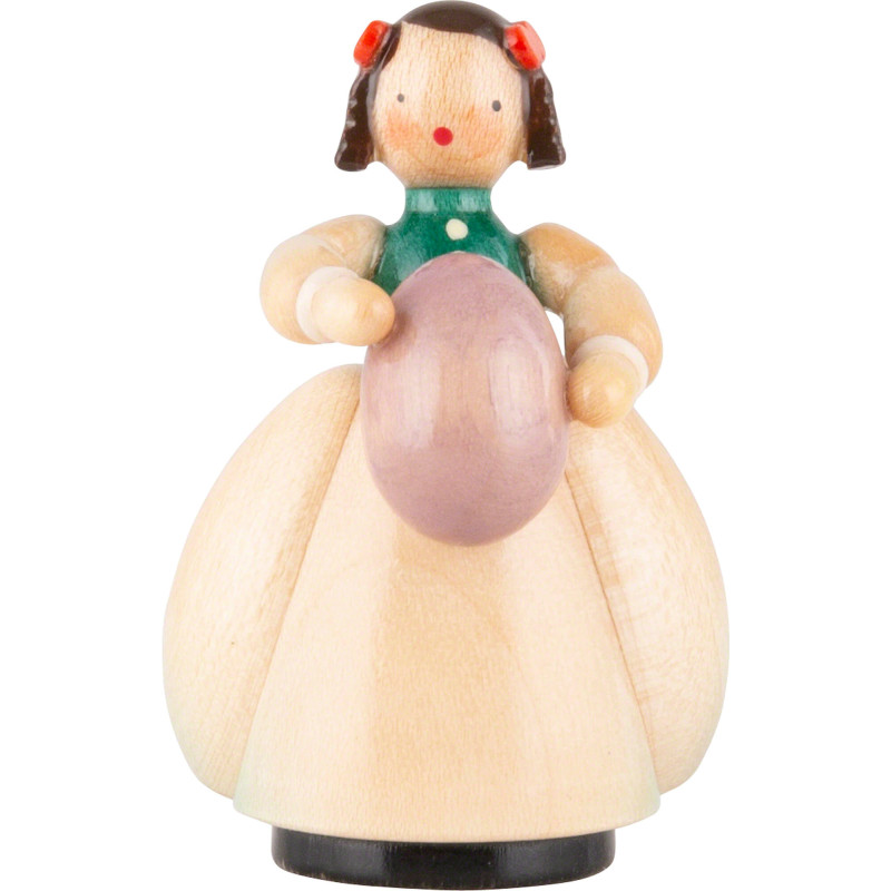 Schaarschmidt Mädchen mit Ei lila - 4 cm