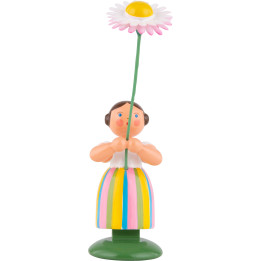 Meadow Flower Girl with Daisy - 11 cm / 4.3 inch