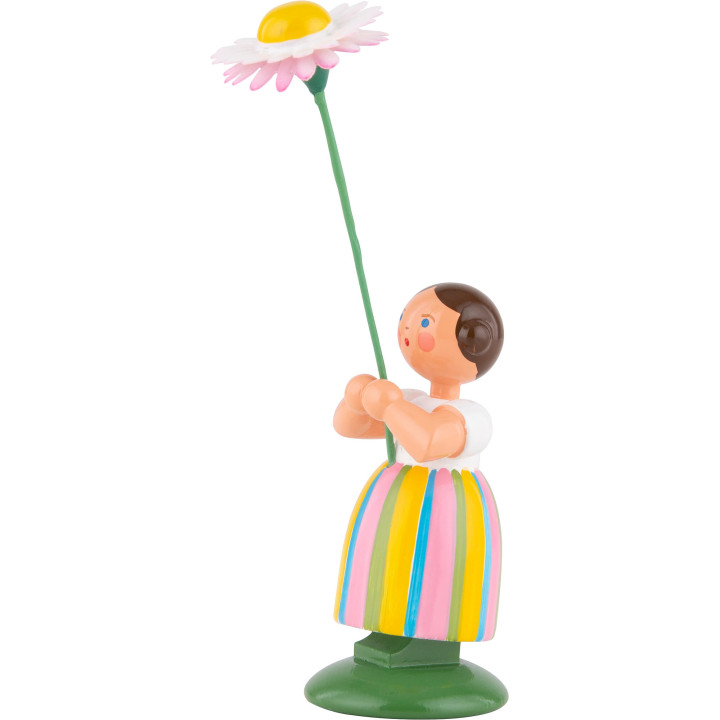 Meadow Flower Girl with Daisy - 11 cm / 4.3 inch