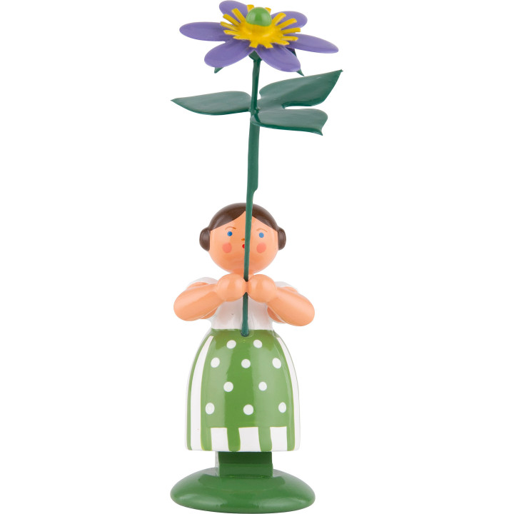 Meadow Flower Girl with Liverleaf - 11 cm / 4.3 inch