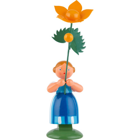 Wiesenblumenmädchen mit Sumpfdotterblume - 11 cm