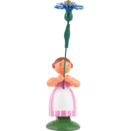 Wiesenblumenmädchen mit Kornblume - 11 cm