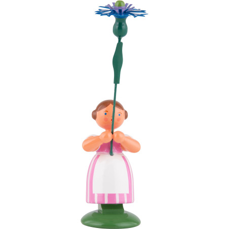 Meadow Flower Girl with Cornflower - 11 cm / 4.3 inch