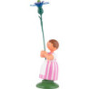 Meadow Flower Girl with Cornflower - 11 cm / 4.3 inch