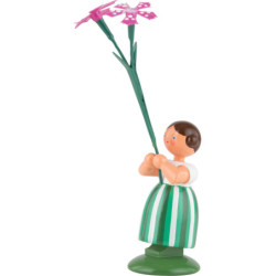 Meadow Flower Girl with Carnation - 11 cm / 4.3 inch