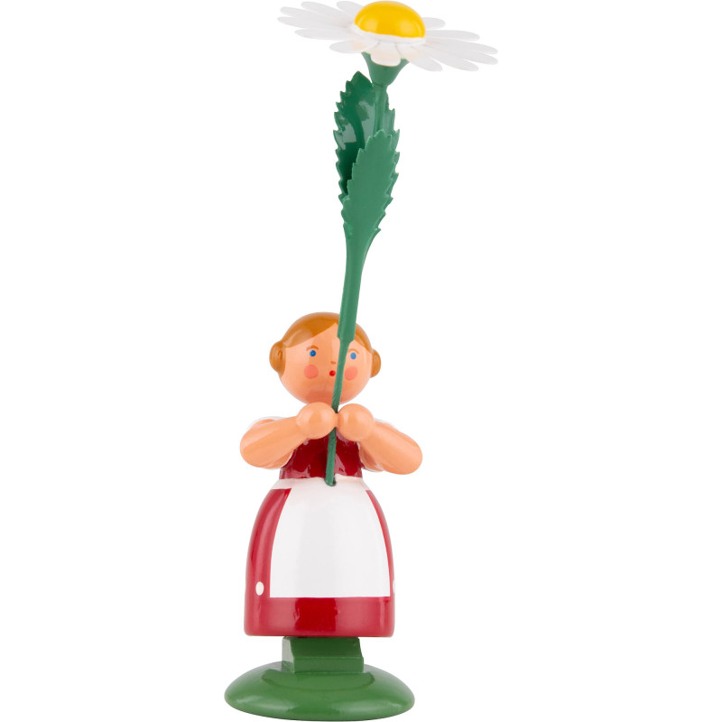 Wiesenblumenmädchen mit Margerite - 11 cm