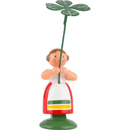 Meadow Flower Girl with Lucky Clover - 11 cm / 4.3 inch