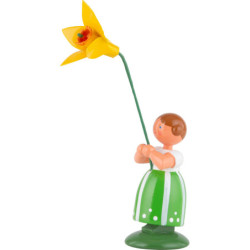 Wiesenblumenmädchen mit Narzisse - 11 cm