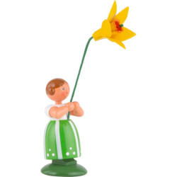 Wiesenblumenmädchen mit Narzisse - 11 cm