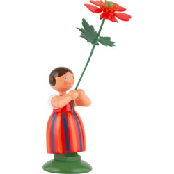 Meadow Flower Girl with Geum - 11 cm / 4.3 inch