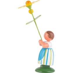 Meadow Flower Girl with Yellow Marguerite - 11 cm / 4.3 inch