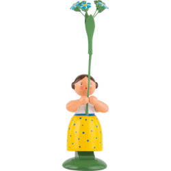 Wiesenblumenmädchen mit Vergissmeinnicht - 11 cm
