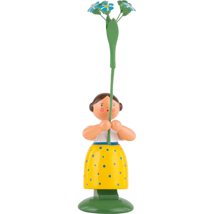 Wiesenblumenmädchen mit Vergissmeinnicht - 11 cm
