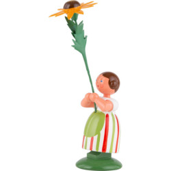 Wiesenblumenmädchen mit gelbem Sonnenhut - 11 cm