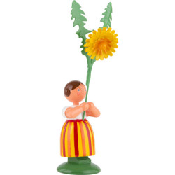 Meadow Flower Girl with Dandelion - 11 cm / 4.3 inch
