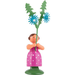 Wiesenblumenmädchen mit Wegwarte - 11 cm
