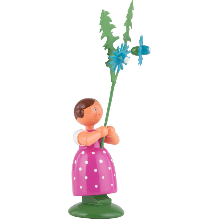 Meadow Flower Girl with Chicory - 11 cm / 4.3 inch