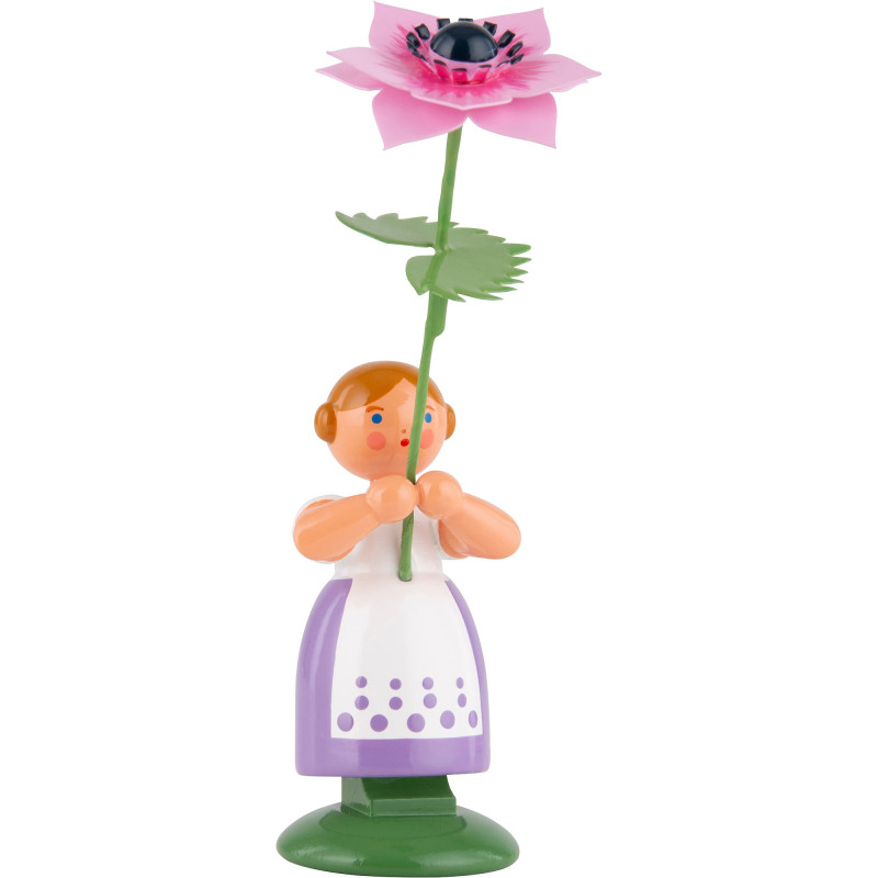 Wiesenblumenmädchen mit Anemone - 11 cm