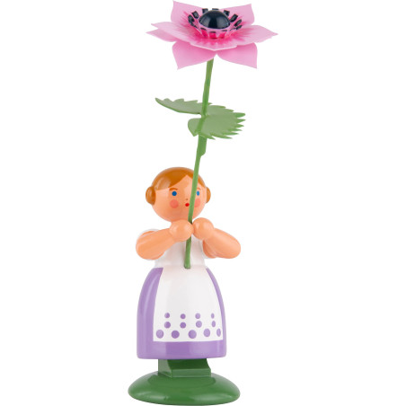 Wiesenblumenmädchen mit Anemone - 11 cm
