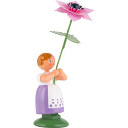 Wiesenblumenmädchen mit Anemone - 11 cm