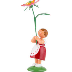 Summer Flower Girl with Dog Rose - 12 cm / 4.7 inch