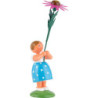 Sommerblumenmädchen mit rotem Sonnenhut - 12 cm