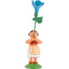 Sommerblumenmädchen mit blauer Winde - 12 cm
