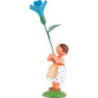 Summer Flower Girl with Blue Bindweed - 12 cm / 4.7 inch