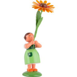 Sommerblumenmädchen mit Kokardenblume - 12 cm