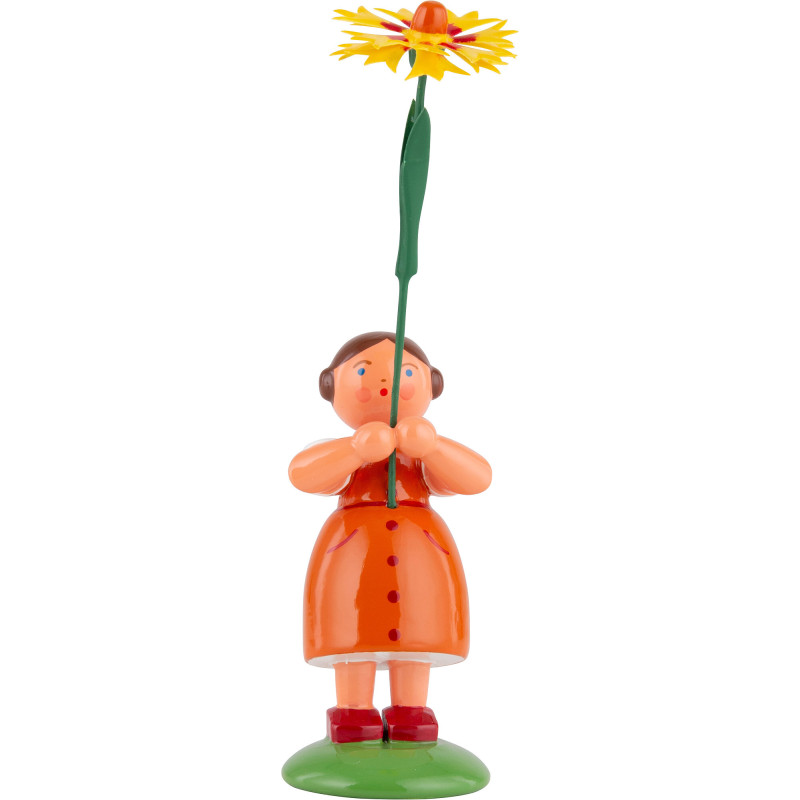 Sommerblumenmädchen mit Augenaster - 12 cm