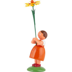 Sommerblumenmädchen mit Augenaster - 12 cm