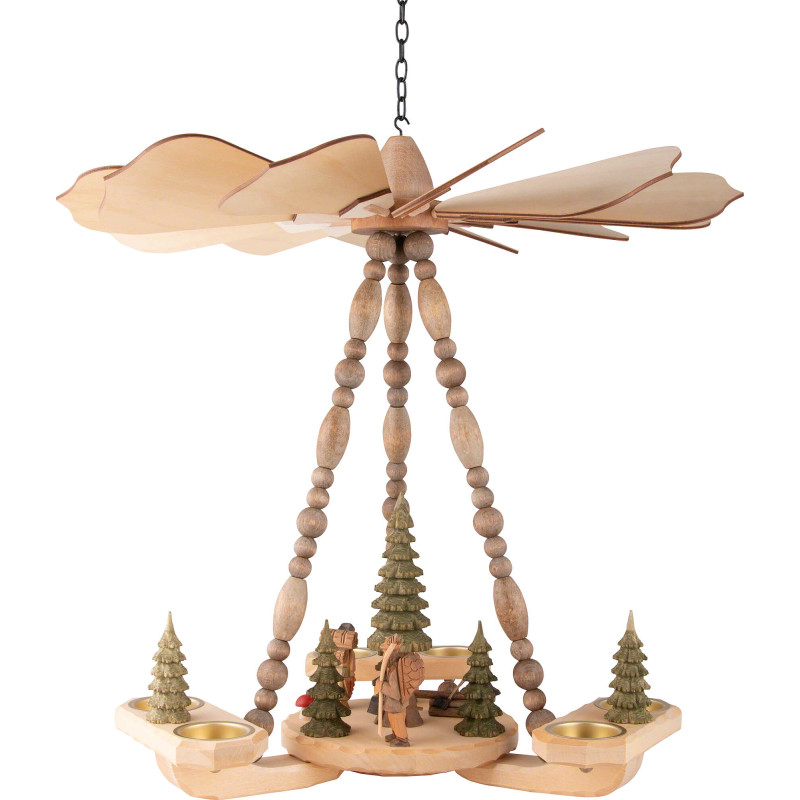 1-Tier Ceiling Pyramid Woodpile - 45 cm / 17.7 inch