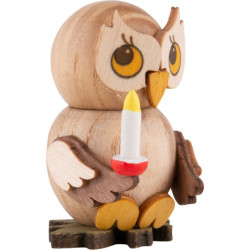 Owl Child with Candle - 4 cm / 1.6 inch
