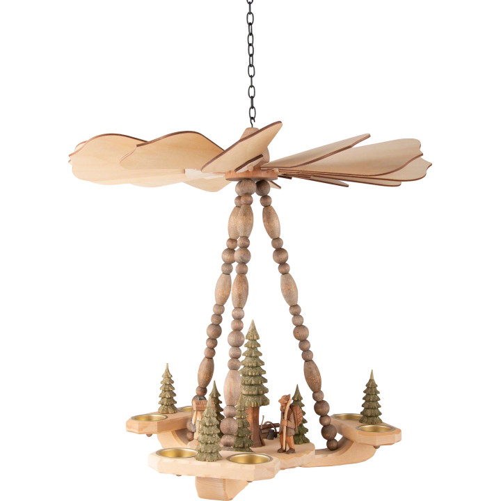 1-Tier Ceiling Pyramid Woodpile - 45 cm / 17.7 inch