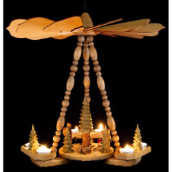 1-Tier Ceiling Pyramid Woodpile - 45 cm / 17.7 inch