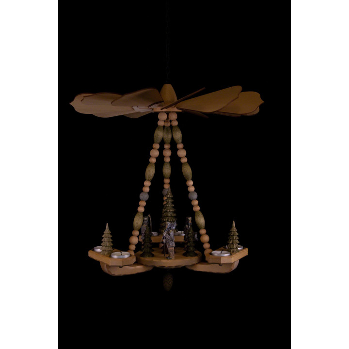 1-stöckige Deckenpyramide Bergmännner - 45 cm