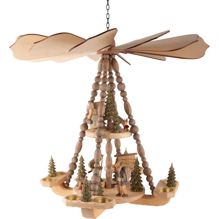 2-stöckige Deckenpyramide Waldleute - 53 cm