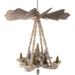 1-Tier Ceiling Pyramid Miners, Carved Chain and Cone - Gray - 53 cm / 20.9 inch