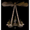 1-Tier Ceiling Pyramid Miners, Carved Chain and Cone - Gray - 53 cm / 20.9 inch