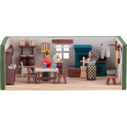 Miniaturstübchen Bauernstube - 4 cm