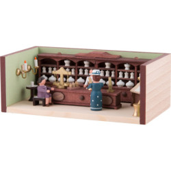 Miniature Room - Pharmacy with Pharmacist - 4 cm / 1.6 inch