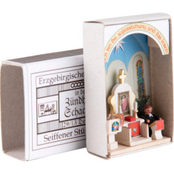 Zündholzschachtel Dorfkirche - 3,8 cm