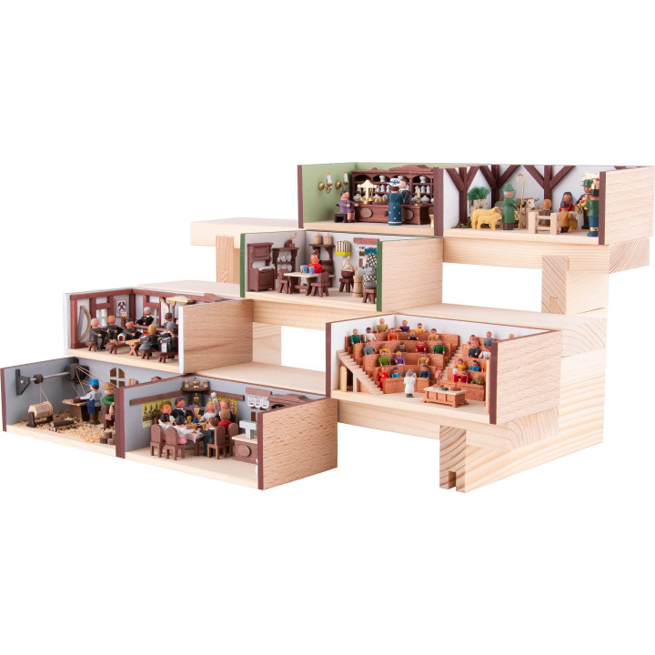 Treppe für Miniaturstübchen - 12 cm