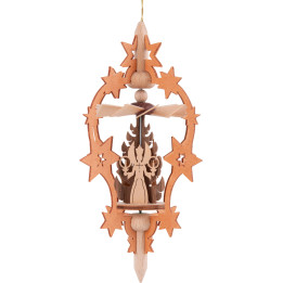 Tree Ornament - Star - Miner, Angel and Horse Rider - 15,5 cm / 6.1 inch