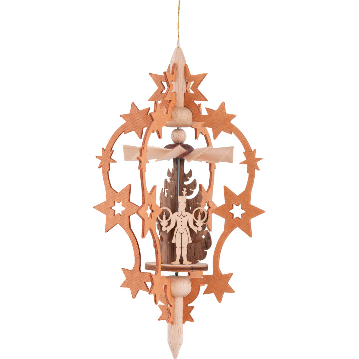 Tree Ornament - Star - Miner, Angel and Horse Rider - 15,5 cm / 6.1 inch